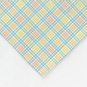 The image shows a two-sided fabric swatch fleece deken (Hoek)