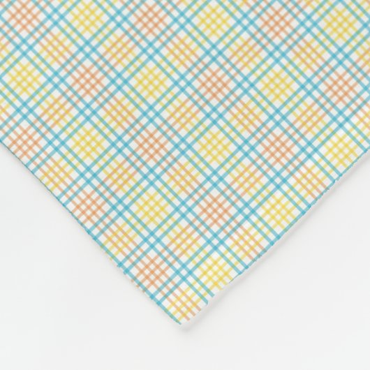 The image shows a two-sided fabric swatch fleece deken (Hoek)