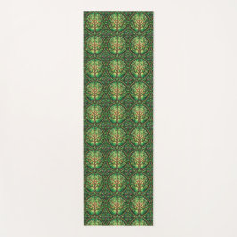 The image shows two views of a patterned yoga mat