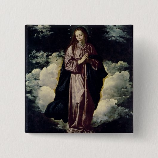 The Immaculate Conception, c.1618 Vierkante Button 5,1 Cm (Voorkant)