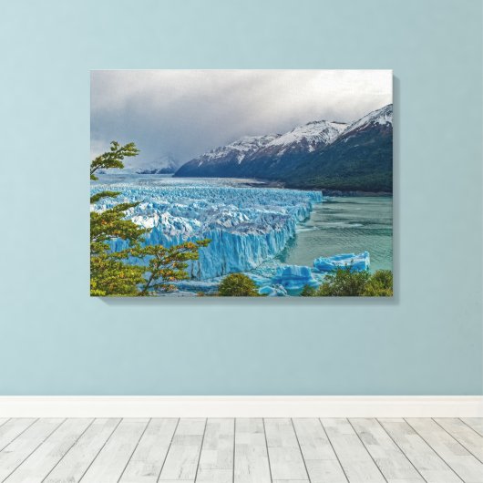 The impressive Perito Moreno Glacier Canvas Afdruk (Insitu (Houten vloer))
