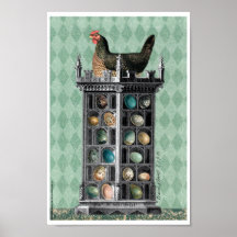 "The Incubator" Chicken & Eggs Print