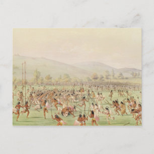 The Indian Ball Game, c.1832 Briefkaart