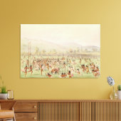 The Indian Ball Game, c.1832 Canvas Afdruk (Insitu (Woonkamer))
