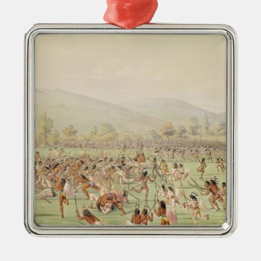 The Indian Ball Game, c.1832 Metalen Ornament (Voorkant)