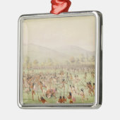 The Indian Ball Game, c.1832 Metalen Ornament (Links)