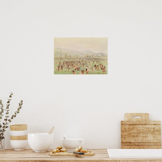 The Indian Ball Game, c.1832 Poster (Keuken)