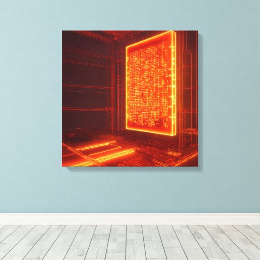 The Inferno Datacore Canvas Afdruk (Insitu (Houten vloer))