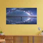 the Infinite Mirror - Salar de Uyuni Milky Way  Canvas Afdruk (Insitu (Woonkamer))
