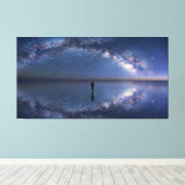 the Infinite Mirror - Salar de Uyuni Milky Way  Canvas Afdruk (Insitu (Houten vloer))