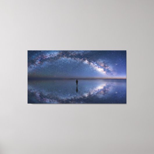 the Infinite Mirror - Salar de Uyuni Milky Way  Canvas Afdruk (Voorkant)