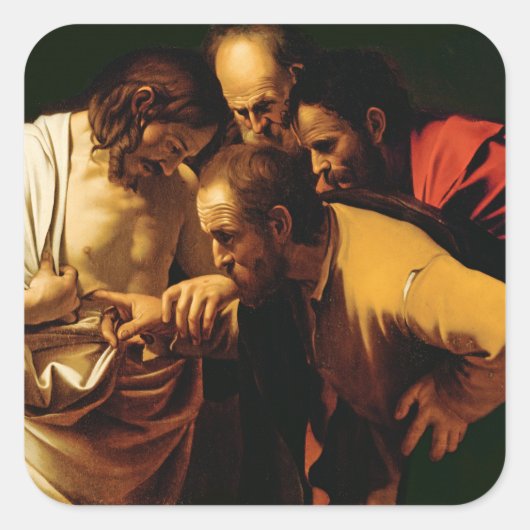 The Ingeloulity of St. Thomas, 1602-03 Vierkante Sticker (Voorkant)