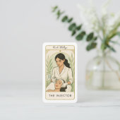 The Injector Med Spa Skin Tarot Social Media QR Visitekaartje (Staand voorkant)