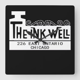 The Ink Well Nightclub, Chicago, IL Vierkante Klok
