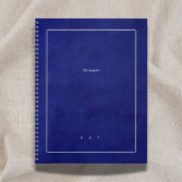 The Inquiry | Indigo Leather & Silver Graduation Notitieboek