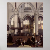 The Interior of Oude Kerk, Amsterdam, c.1660 Poster (Voorkant)