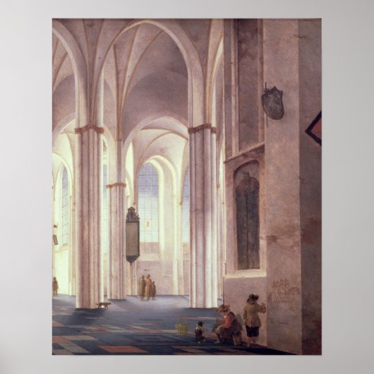 The Interior of the Buurkerk te Utrecht, 1644 Poster (Voorkant)