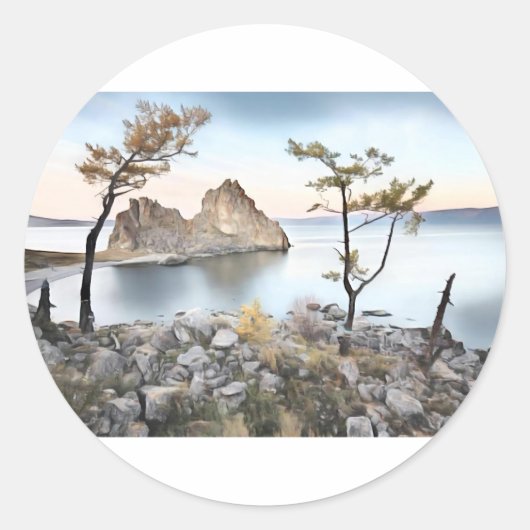 The Intriguing Beach Ronde Sticker (Voorkant)