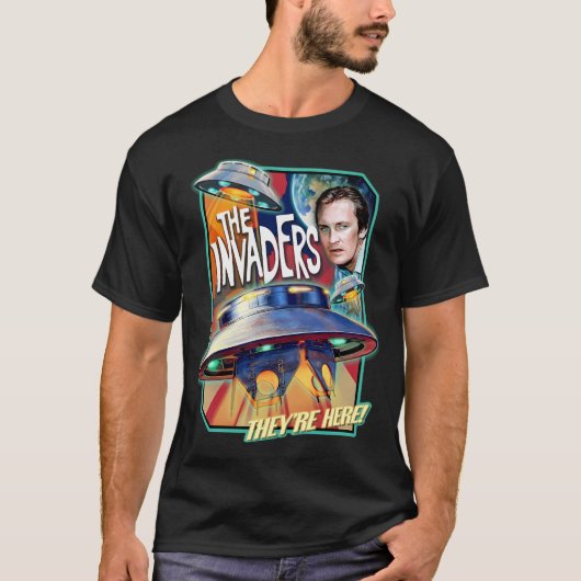 The Invaders (1967 Logo) - Ze zijn hier - David T-shirt (Voorkant)