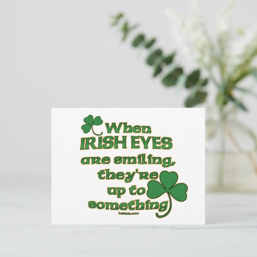 The Irish Eyes Joke op leuke Irish Post Kaarten (Staand voorkant)