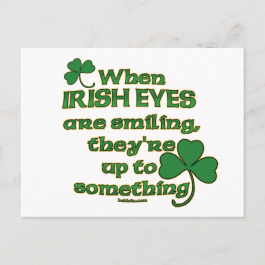 The Irish Eyes Joke op leuke Irish Post Kaarten (Voorkant)