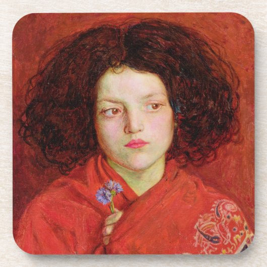 The Irish Girl, 1860 (olie op het canvas vastgeleg Drankjes Onderzetter (Voorkant)