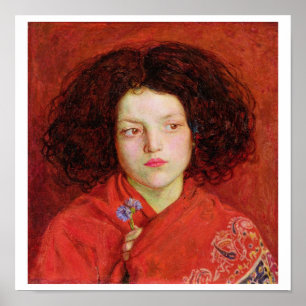The Irish Girl, 1860 (olie op het canvas vastgeleg Poster