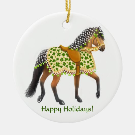 The Irish Shamrock Parade Horse Ornament (Voorkant)