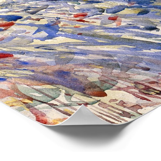 The Island Garden - Childe Hassam - Impressionisme Poster (Hoek)