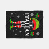 The Italian Elf Family Matching Christmas Pajama L Fleece Deken (Voorkant (Horizontaal))