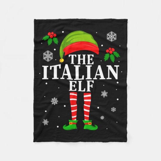 The Italian Elf Family Matching Christmas Pajama L Fleece Deken (Voorkant)