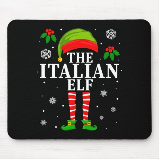 The Italian Elf Family Matching Christmas Pajama L Muismat (Voorkant)