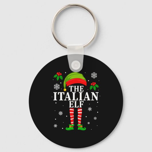 The Italian Elf Family Matching Christmas Pajama L Sleutelhanger (Voorkant)