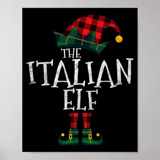 The Italian Elf Matching Family Group Gift Funny C Poster (Voorkant)