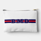 The Ivy League Custom Varsity Monogram Navy & Rood Etui (Achterkant)