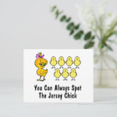 The Jersey Chick Briefkaart (Staand voorkant)