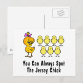 The Jersey Chick Briefkaart (Voorkant / Achterkant)