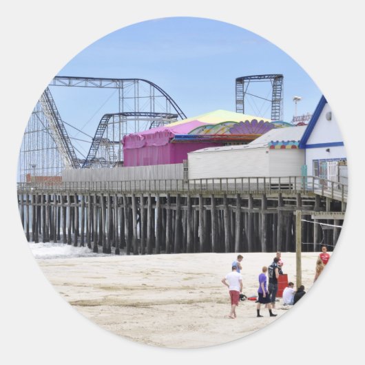 The Jersey Shore at Seaside Heights Ronde Sticker (Voorkant)