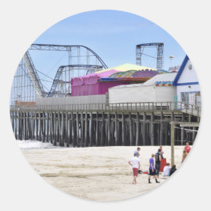 The Jersey Shore at Seaside Heights Ronde Sticker