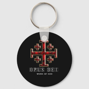 The Jerusalem Cross - ver 1 - Opus Dei - Black Sleutelhanger