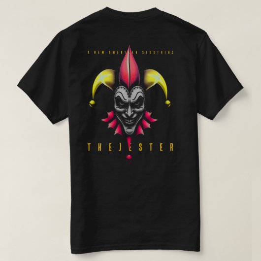 THE JESTER GUITAR PROMO TEE T-SHIRT (Design achterkant)