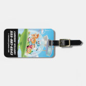 The Jetsons | Familie vliegende auto Bagagelabel (Voorkant horizontaal)