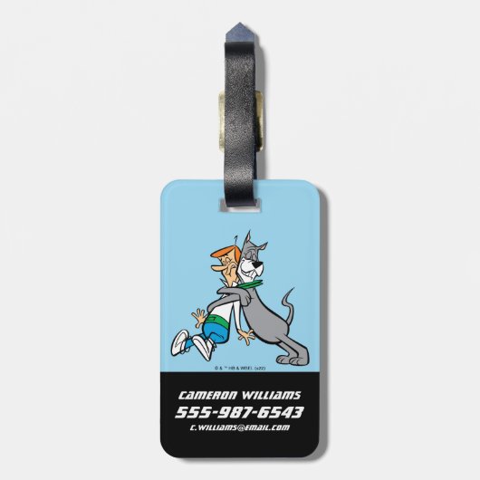 The Jetsons | George & Astro Hug Bagagelabel (Achterkant verticaal)