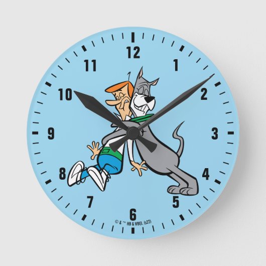 The Jetsons | George & Astro Hug Ronde Klok (Voorkant)