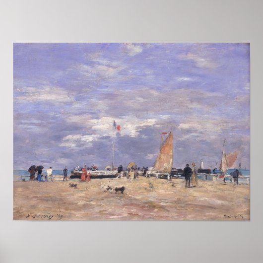 The Jetty at Deauville, 1869 Poster (Voorkant)