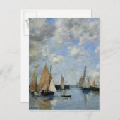 The Jetty at High Tide, Trouville Briefkaart (Voorkant / Achterkant)