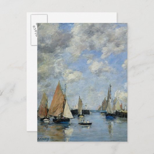 The Jetty at High Tide, Trouville Briefkaart (Voorkant / Achterkant)