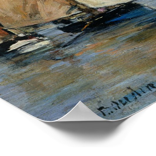 The Jetty at High Tide, Trouville Poster (Hoek)