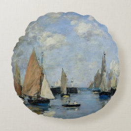 The Jetty at High Tide, Trouville Rond Kussen