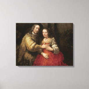 The Jewish Bride, c.1667 (olie op doek) Canvas Afdruk